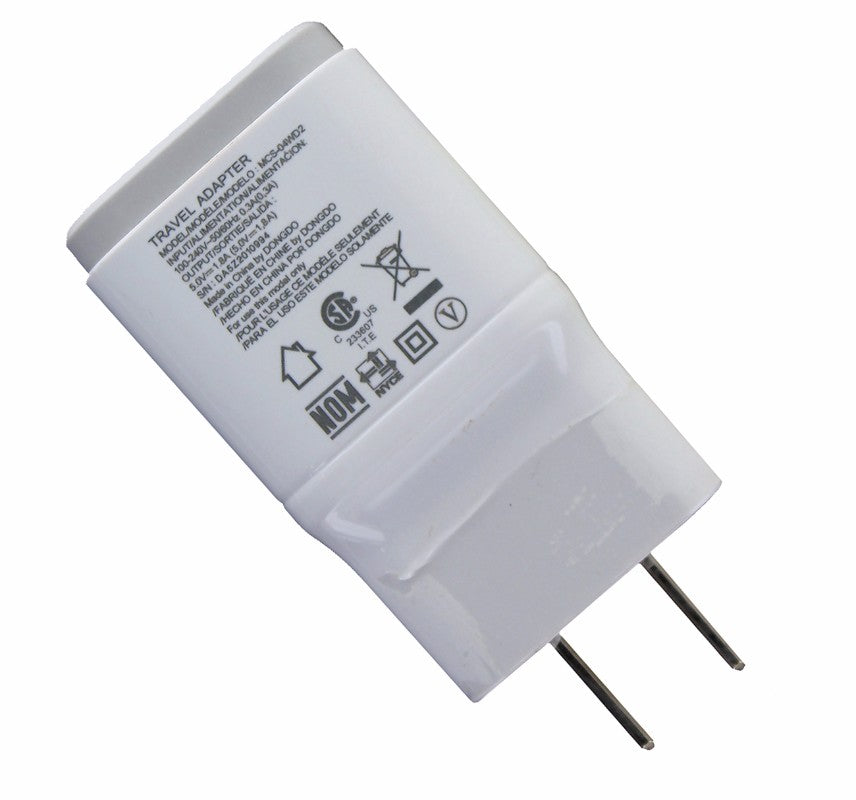 LG (MCS-04W) OEM Wall Adapter for USB Devices - White Cell Phone - Cables & Adapters LG    - Simple Cell Bulk Wholesale Pricing - USA Seller