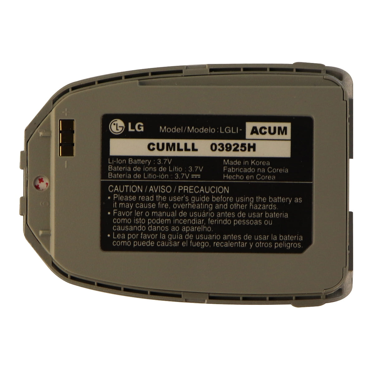 LG Standard Li-ion OEM Battery (LGLI-ACUM) 3.7V - Silver Cell Phone - Batteries LG    - Simple Cell Bulk Wholesale Pricing - USA Seller