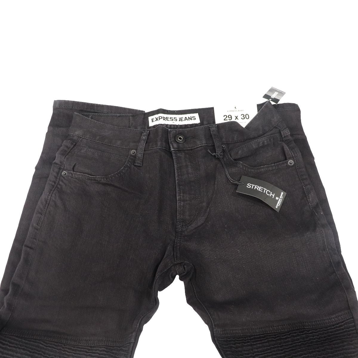 Express Jeans Mens Rocco Slim Fit Skinny Leg/Stretch - (W29 x L30) - Black/Ridge Other Sporting Goods Express    - Simple Cell Bulk Wholesale Pricing - USA Seller