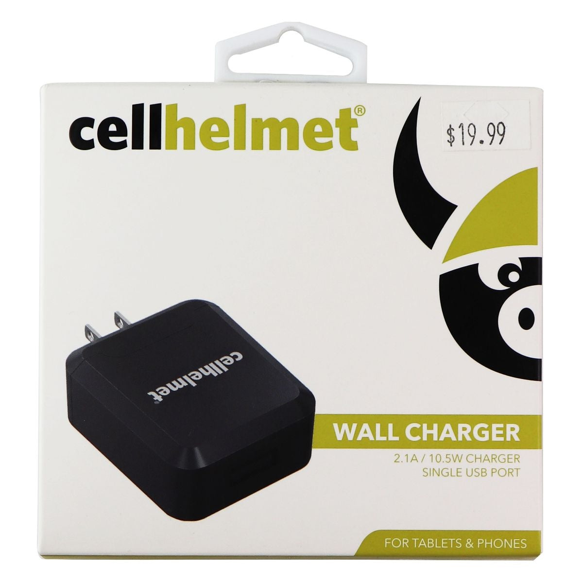 CellHelmet USB Wall Charger (2.1A/10.5W) - Black Cell Phone - Chargers & Cradles CellHelmet    - Simple Cell Bulk Wholesale Pricing - USA Seller