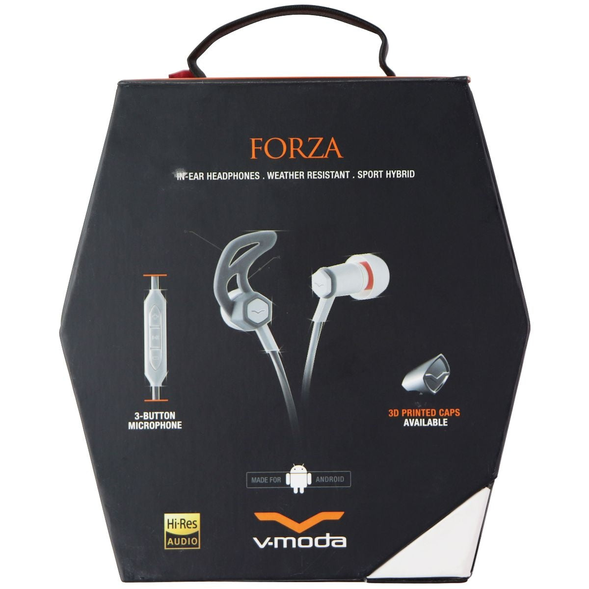 V-MODA Forza In-Ear Sport Headphones with 3-Button Remote & Microphone - White Portable Audio - Headphones V-MODA    - Simple Cell Bulk Wholesale Pricing - USA Seller