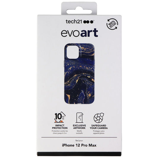 Tech21 Evo Art Series Case for Apple iPhone 12 Pro Max - Blue Marbling Cell Phone - Cases, Covers & Skins Tech21    - Simple Cell Bulk Wholesale Pricing - USA Seller