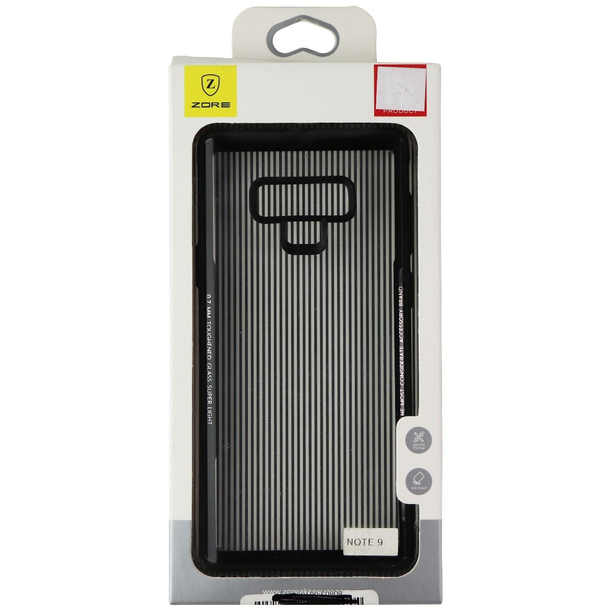Zore Hybrid Glass Case for Samsung Galaxy Note9 - Clear/Black Cell Phone - Cases, Covers & Skins Zore    - Simple Cell Bulk Wholesale Pricing - USA Seller