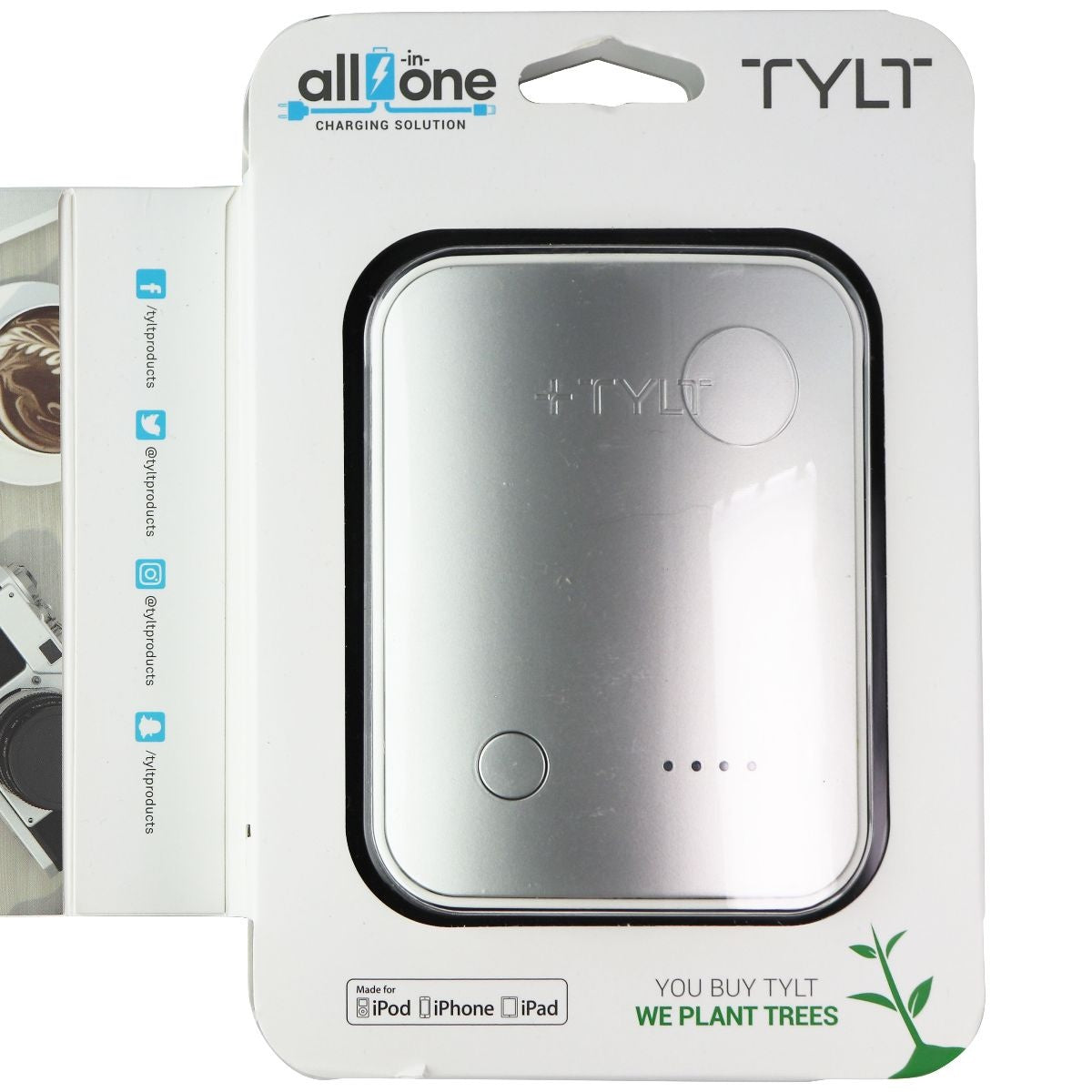 TYLT XCele 3 all-in-one Battery Pack with 8-Pin + Micro USB Connectors - White Cell Phone - Batteries TYLT    - Simple Cell Bulk Wholesale Pricing - USA Seller