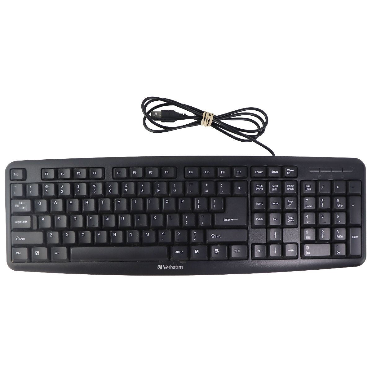 Verbatim Wired USB Keyboard for Windows PC & More - Black (99202) Gaming/Console - Keyboards & Keypads Verbatim    - Simple Cell Bulk Wholesale Pricing - USA Seller