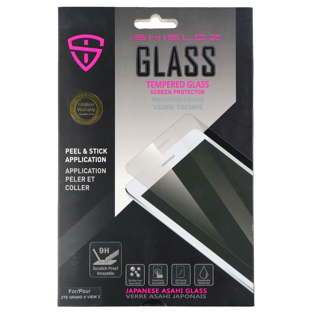 iShieldz Asahi Tempered Glass Screen Protector for ZTE Grand X View 2 - Clear iPad/Tablet Accessories - Screen Protectors iShieldz    - Simple Cell Bulk Wholesale Pricing - USA Seller
