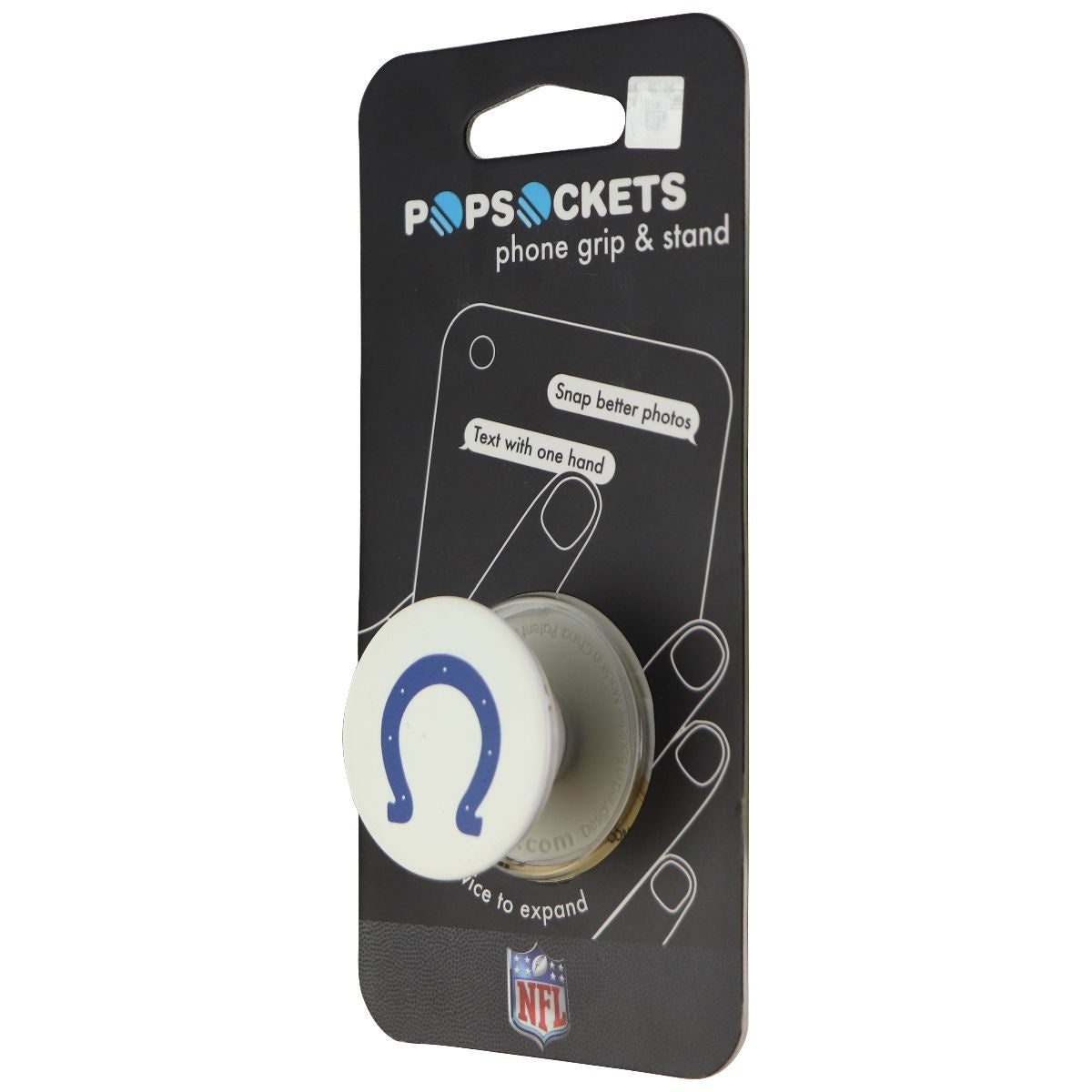 PopSockets: Collapsible Grip and Stand for Phones and Tablets - Indiana Colts Cell Phone - Mounts & Holders PopSockets    - Simple Cell Bulk Wholesale Pricing - USA Seller