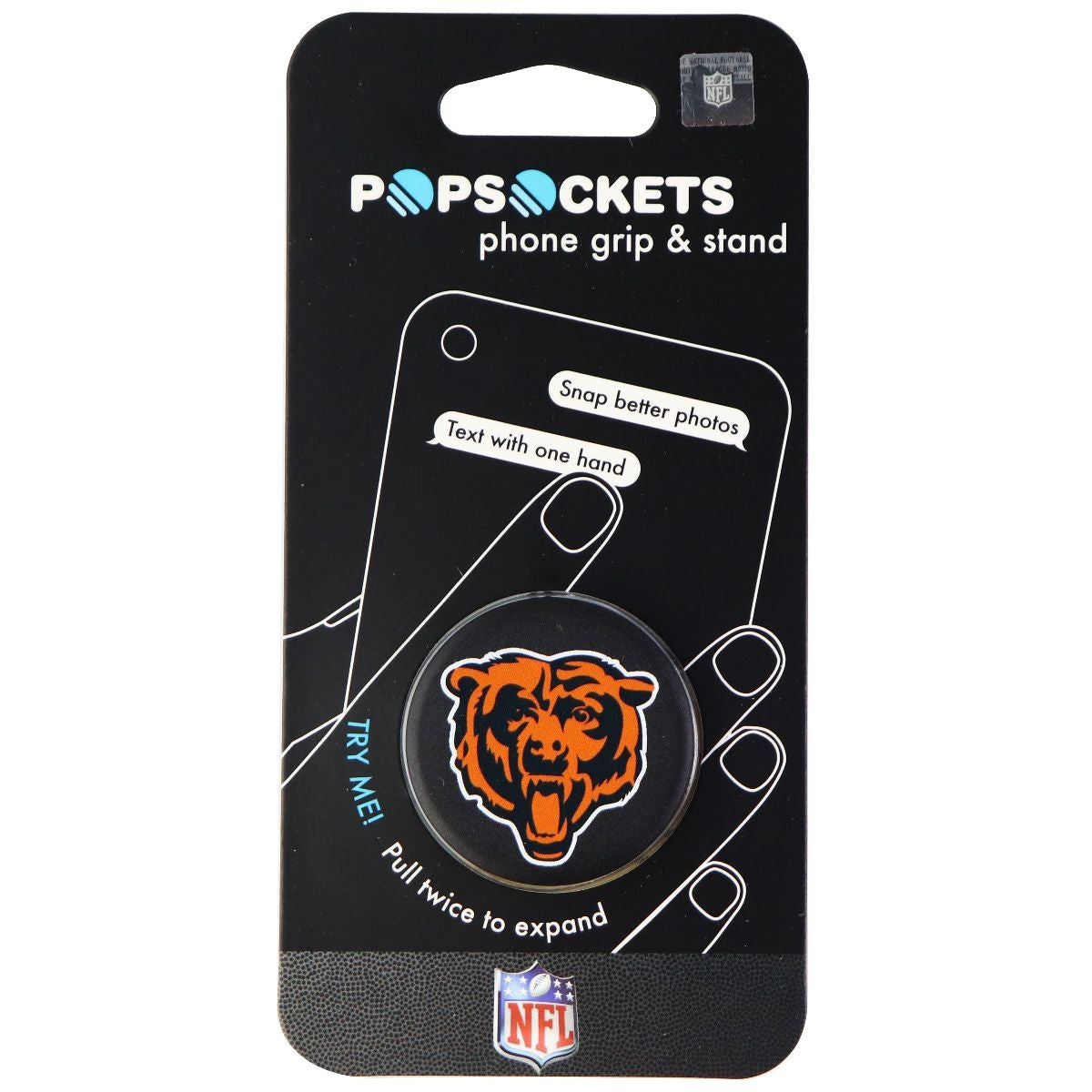 PopSockets: Collapsible Grip & Stand for Phones and Tablets - Chicago Bears Logo Cell Phone - Mounts & Holders PopSockets    - Simple Cell Bulk Wholesale Pricing - USA Seller