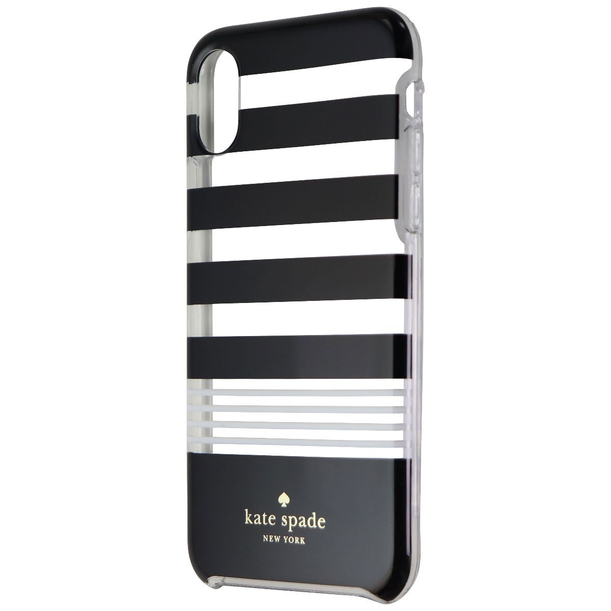Kate Spade Protective Hardshell Case for iPhone X - Black/White Multi Stripe Cell Phone - Cases, Covers & Skins Kate Spade    - Simple Cell Bulk Wholesale Pricing - USA Seller