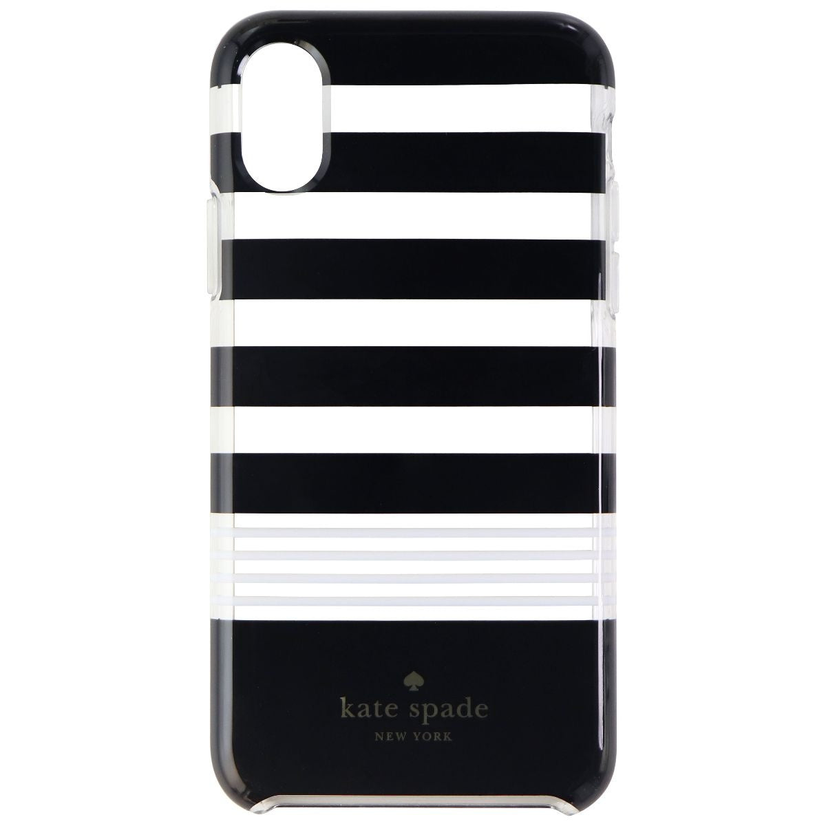 Kate Spade Protective Hardshell Case for iPhone X - Black/White Multi Stripe Cell Phone - Cases, Covers & Skins Kate Spade    - Simple Cell Bulk Wholesale Pricing - USA Seller