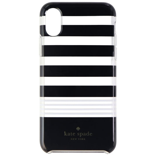 Kate Spade Protective Hardshell Case for iPhone X - Black/White Multi Stripe Cell Phone - Cases, Covers & Skins Kate Spade    - Simple Cell Bulk Wholesale Pricing - USA Seller