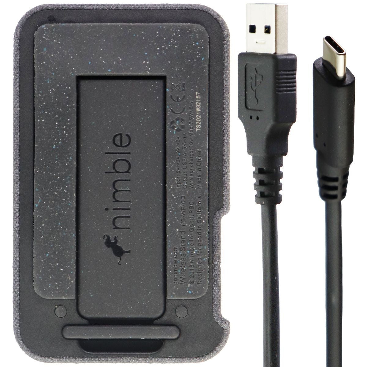 Nimble 10W Wireless Stand Qi Charging Pad - Gray Fabric (NB-WP-CD) Cell Phone - Chargers & Cradles Nimble    - Simple Cell Bulk Wholesale Pricing - USA Seller