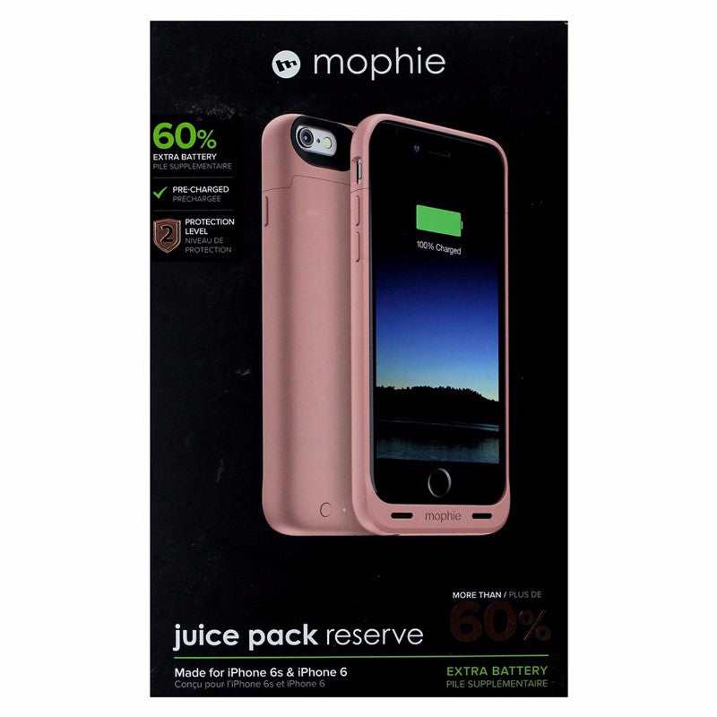 Mophie Juice Pack Reserve 1840mAh Battery Case for iPhone 6/6s - Rose Gold Cell Phone - Cases, Covers & Skins Mophie    - Simple Cell Bulk Wholesale Pricing - USA Seller