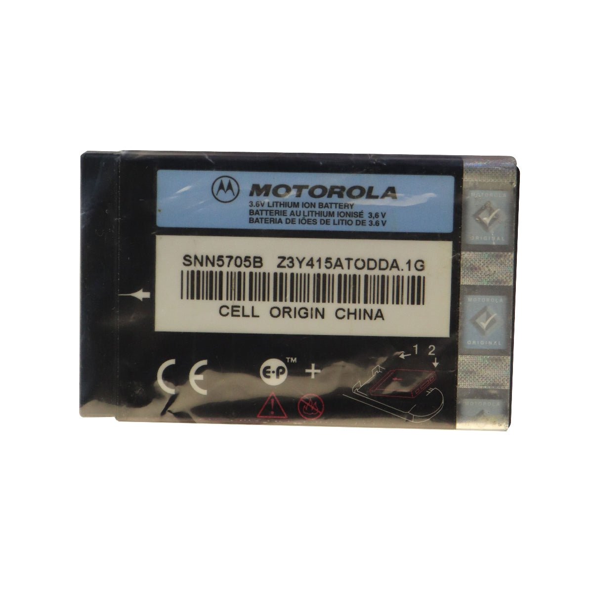 Motorola Rechargeable OEM Battery (SNN5705B) 3.6V i355 i930 i730 i205 Cell Phone - Batteries Motorola    - Simple Cell Bulk Wholesale Pricing - USA Seller