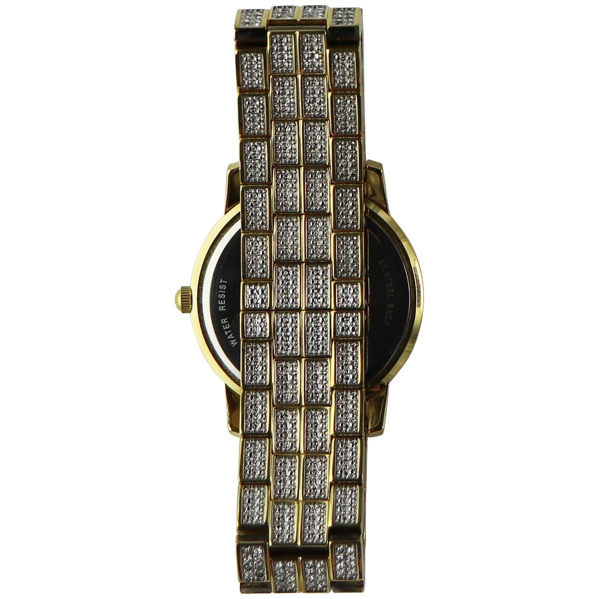 Bulova Stainless Steel Water Resistant Watch - Gold/Crystals (C876880) Watches - Wristwatches Bulova    - Simple Cell Bulk Wholesale Pricing - USA Seller