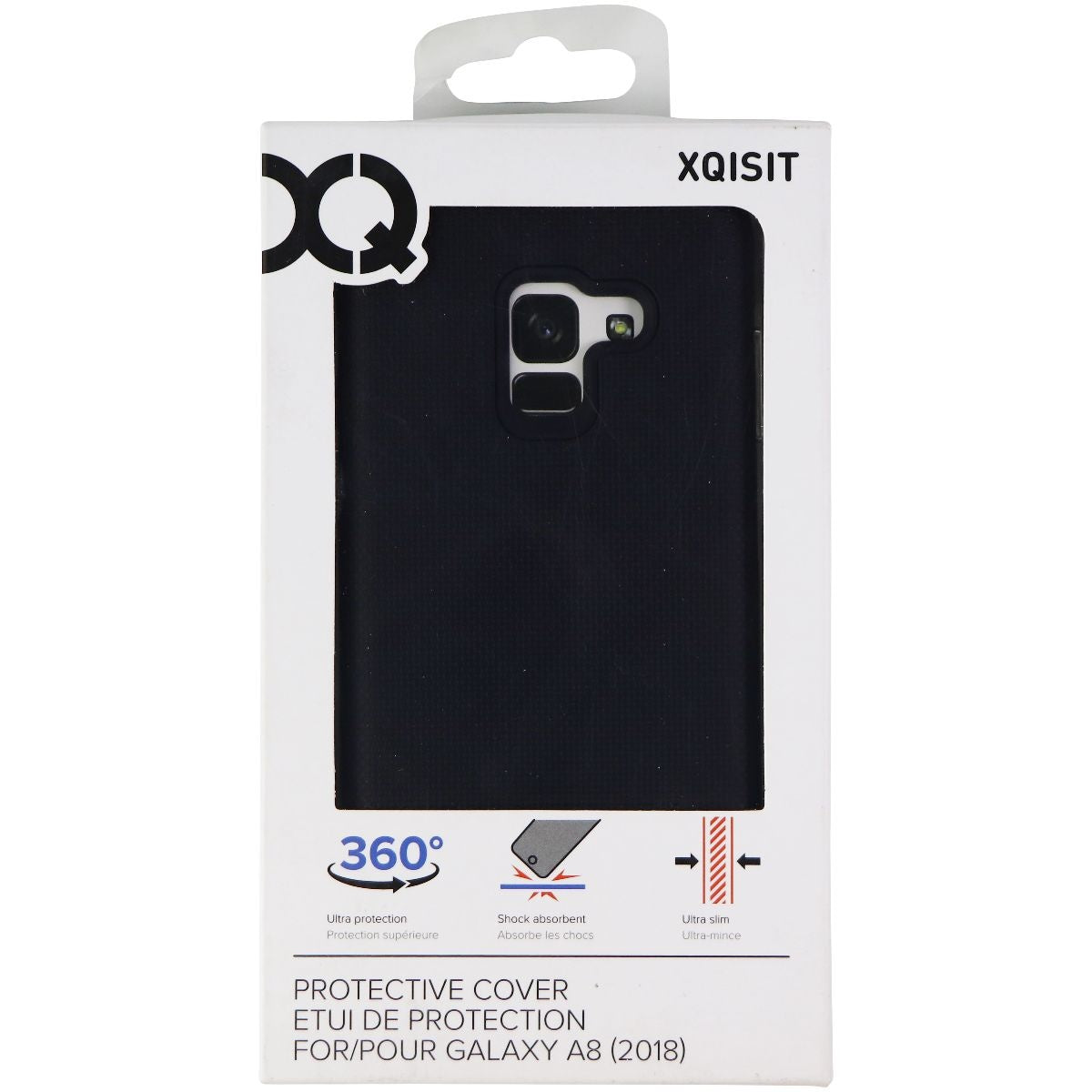 Xqisit Protective Cover for Samsung Galaxy A8 (2018) - Black Cell Phone - Cases, Covers & Skins Xqisit    - Simple Cell Bulk Wholesale Pricing - USA Seller