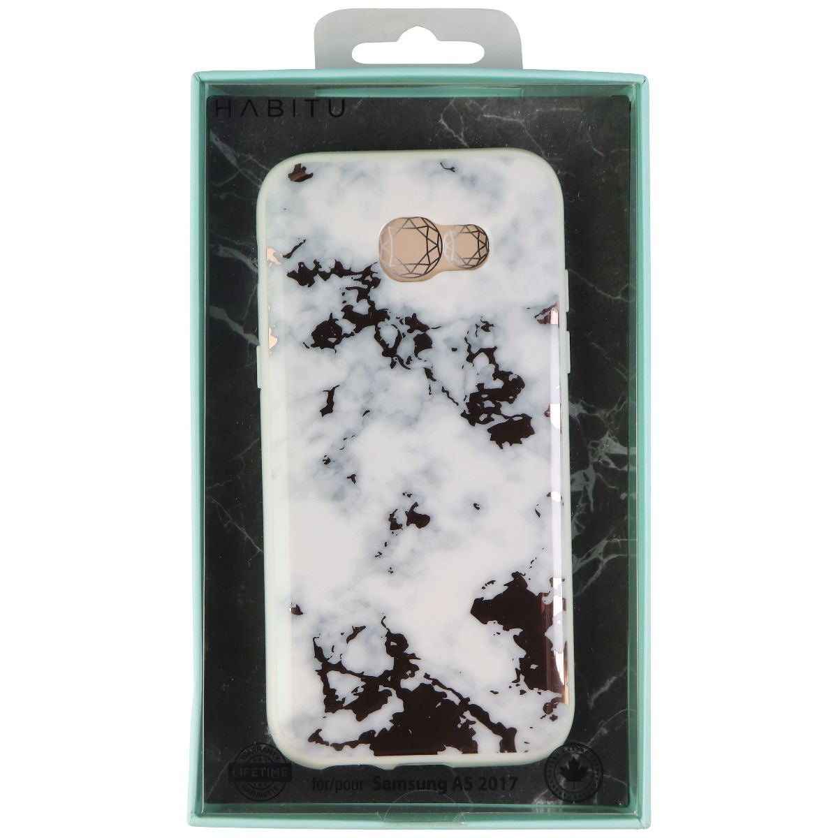 Habitu Shell Case for Samsung Galaxy A5 (2017) - Rose Gold White Marble Cell Phone - Cases, Covers & Skins Habitu    - Simple Cell Bulk Wholesale Pricing - USA Seller