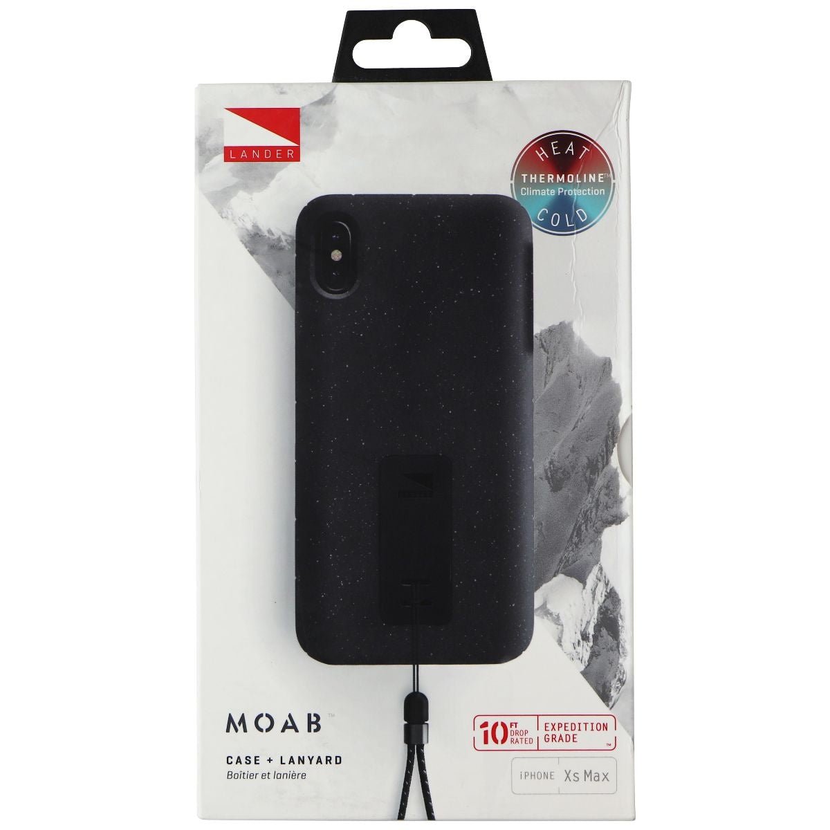 Lander Moab Series Rugged Outdoor Case for Apple iPhone Xs Max - Black Cell Phone - Cases, Covers & Skins Lander    - Simple Cell Bulk Wholesale Pricing - USA Seller