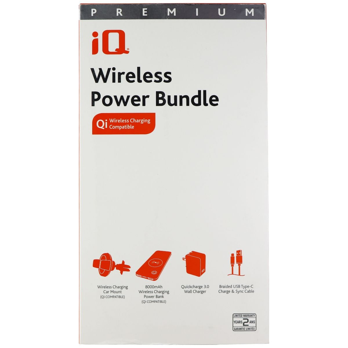iQ Wireless Power Bundle with Car Mount/Power Bank/Wall Charger + USB-C Cable Cell Phone - Chargers & Cradles iQ    - Simple Cell Bulk Wholesale Pricing - USA Seller