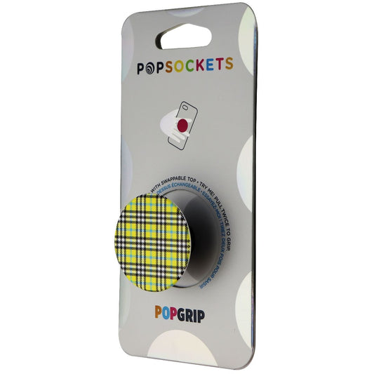 PopSockets PopGrip Expanding Stand and Grip with Swappable Top - Yellow Tartan Cell Phone - Mounts & Holders PopSockets    - Simple Cell Bulk Wholesale Pricing - USA Seller