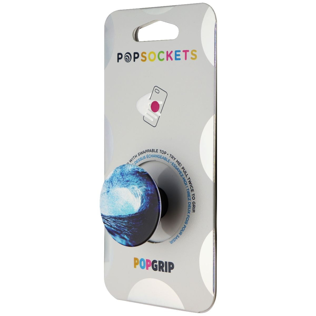 PopSockets PopGrip Expanding Stand and Grip with Swappable Top - Blue Barrel Cell Phone - Mounts & Holders PopSockets    - Simple Cell Bulk Wholesale Pricing - USA Seller