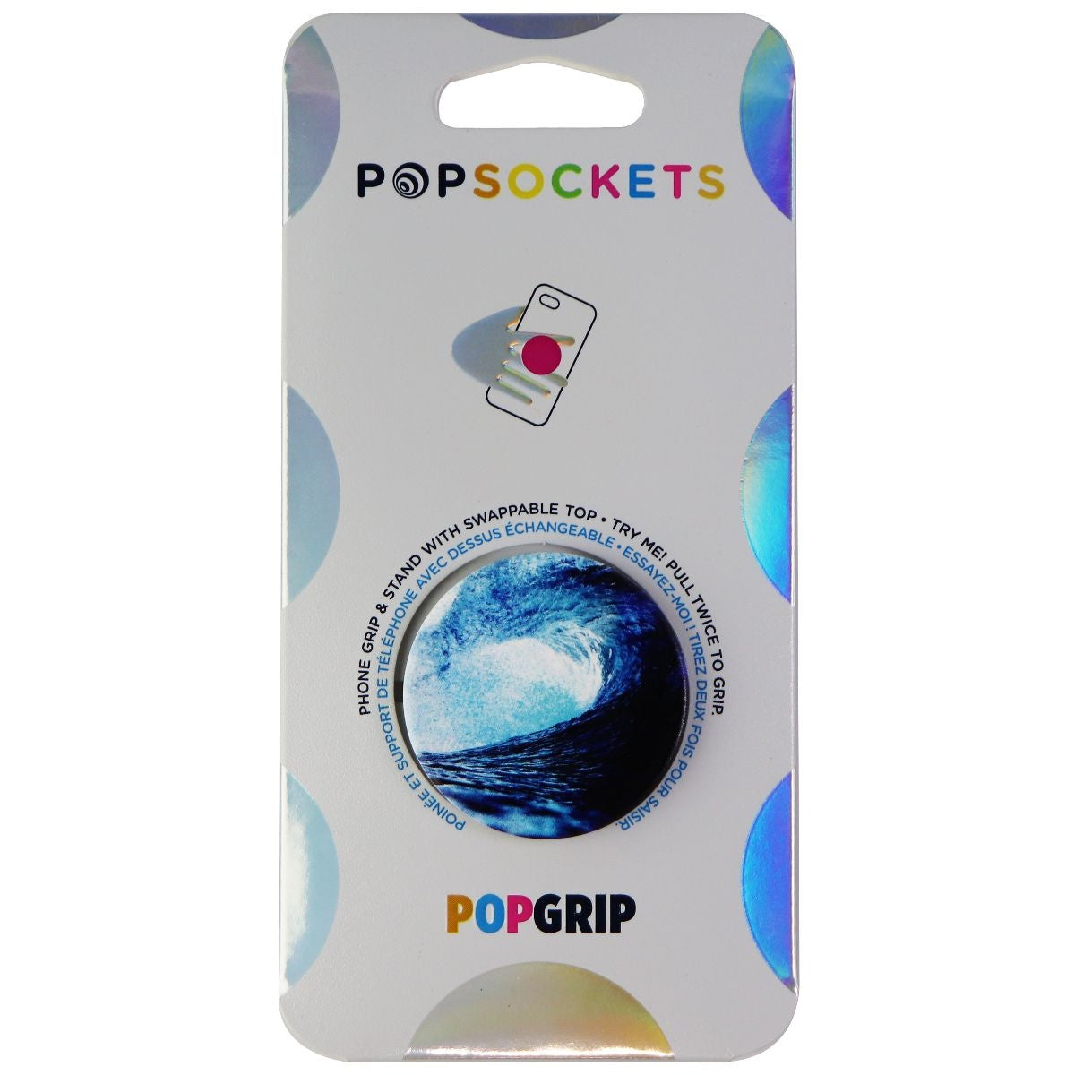 PopSockets PopGrip Expanding Stand and Grip with Swappable Top - Blue Barrel Cell Phone - Mounts & Holders PopSockets    - Simple Cell Bulk Wholesale Pricing - USA Seller