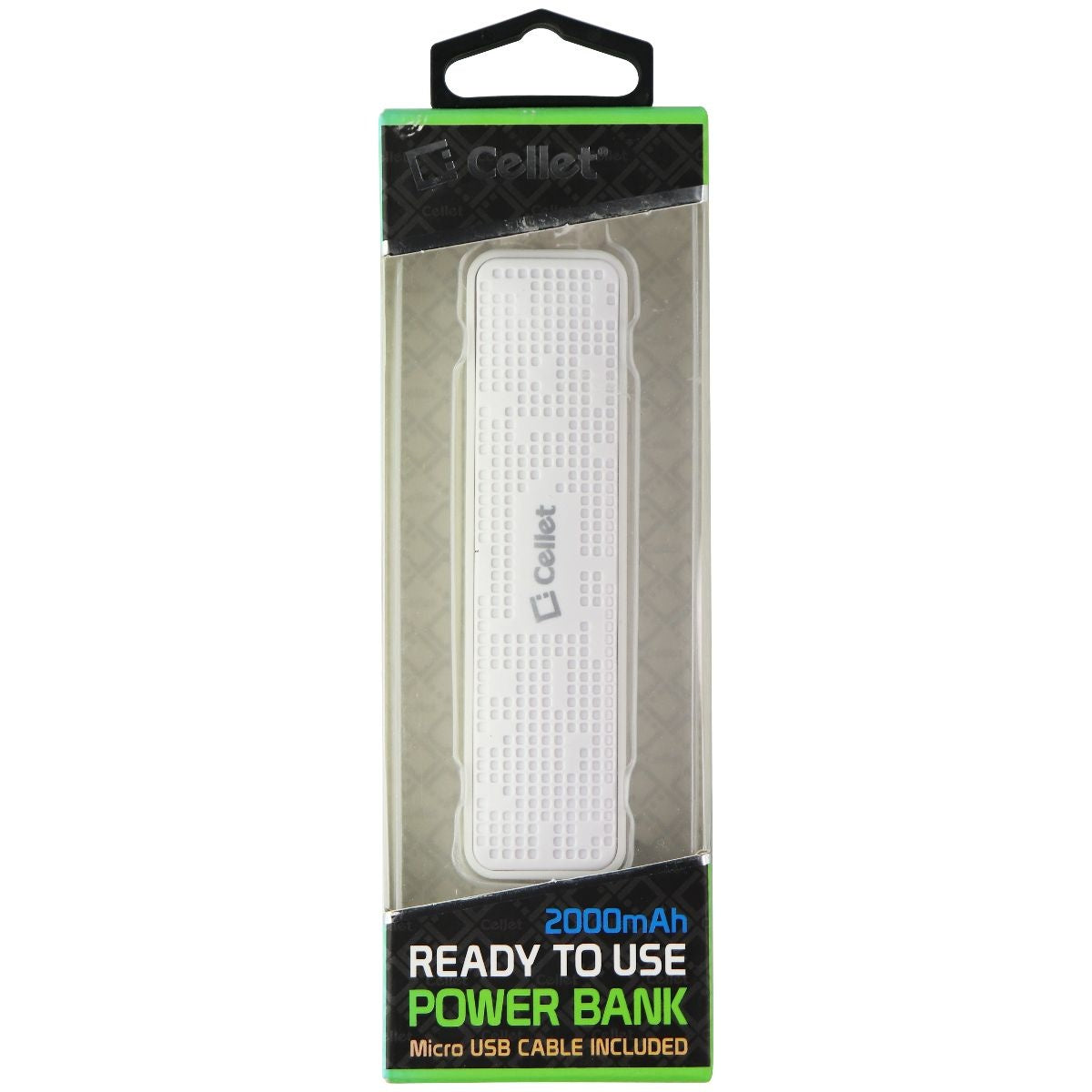 Cellet Power Bank (2000mAh) + Micro USB Cable - White Cell Phone - Batteries Cellet    - Simple Cell Bulk Wholesale Pricing - USA Seller