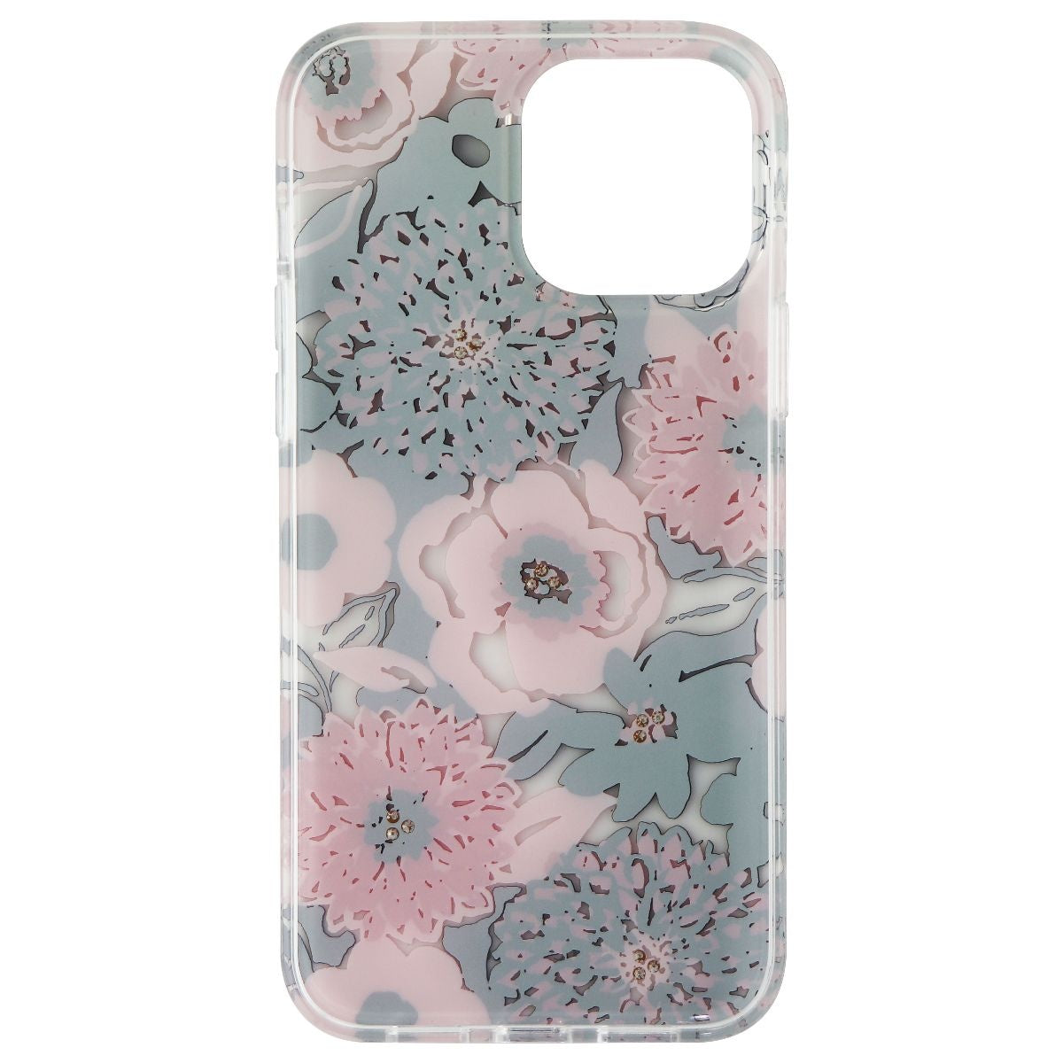 Kate Spade Flexible Case for iPhone 13 Pro Max - Jeweled Dahlia Floral Pink Cell Phone - Cases, Covers & Skins Kate Spade    - Simple Cell Bulk Wholesale Pricing - USA Seller