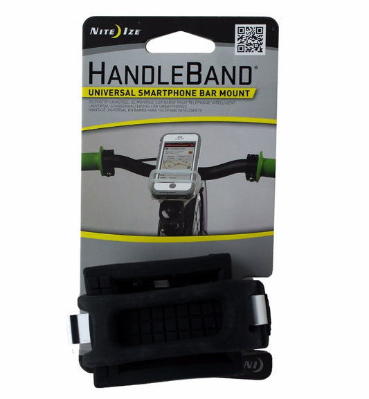 Nite Ize HandleBand Universal Smartphone Bike Handlebar Mount Grip - Black Cell Phone - Mounts & Holders Nite Ize    - Simple Cell Bulk Wholesale Pricing - USA Seller