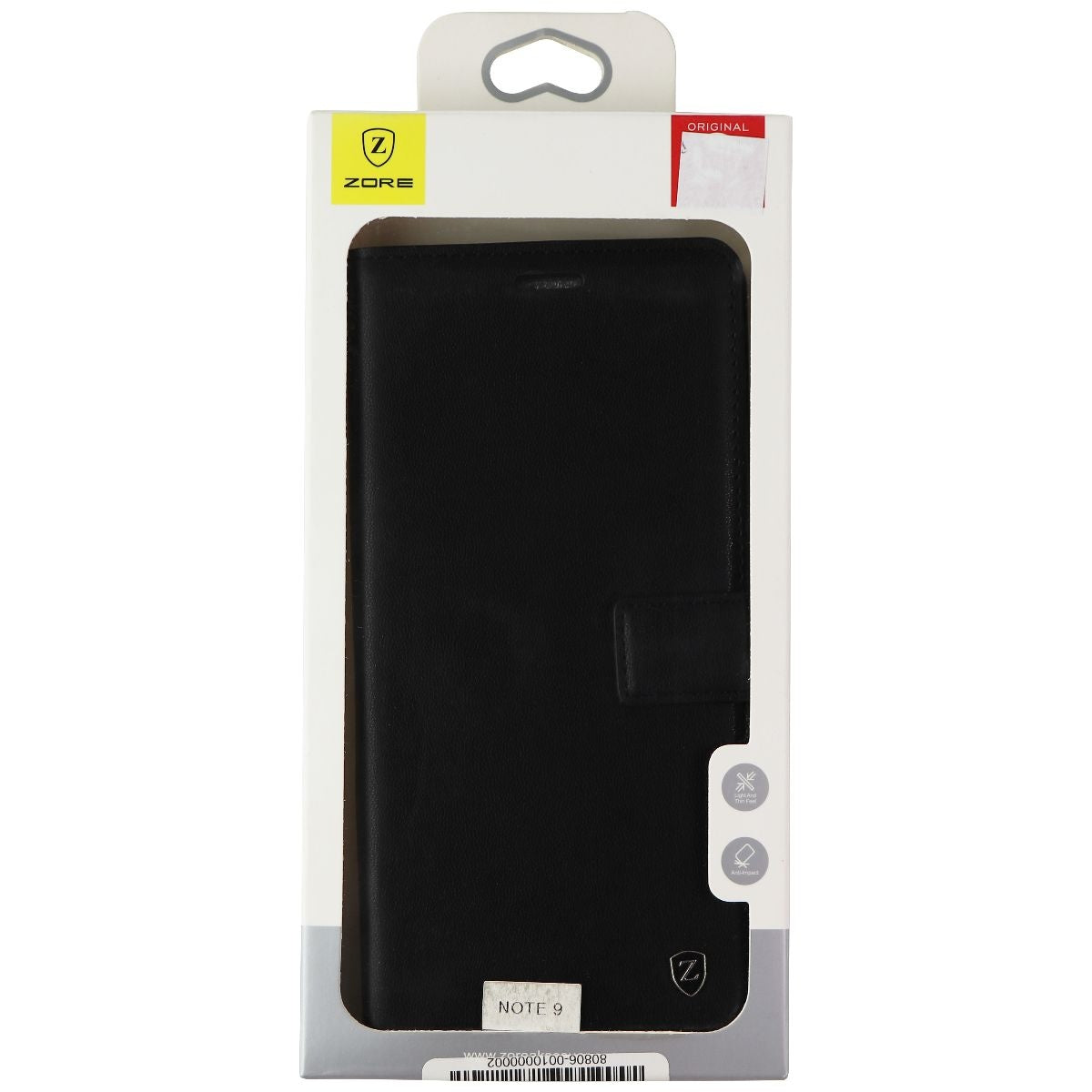 Zore Folio Wallet Case for Samsung Galaxy Note9 - Black Syn Leather Cell Phone - Cases, Covers & Skins Zore    - Simple Cell Bulk Wholesale Pricing - USA Seller
