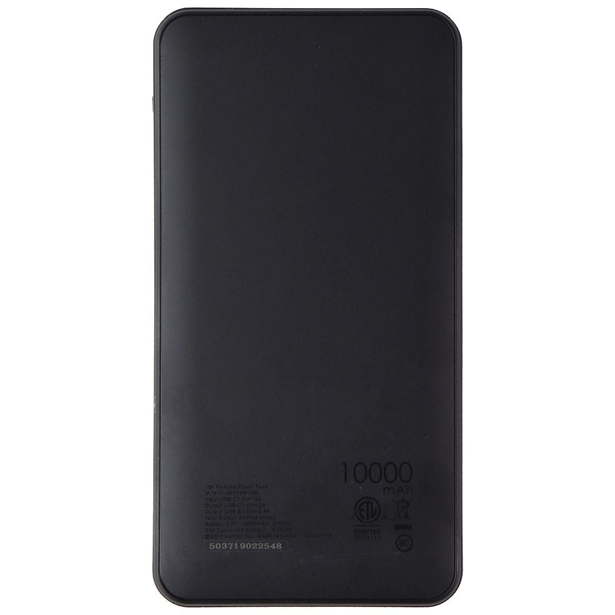 Verizon 10000mAh Portable Power Pack USB & USB-C Charger - Black (V-UNVPWR-10K) Cell Phone - Chargers & Cradles Verizon    - Simple Cell Bulk Wholesale Pricing - USA Seller