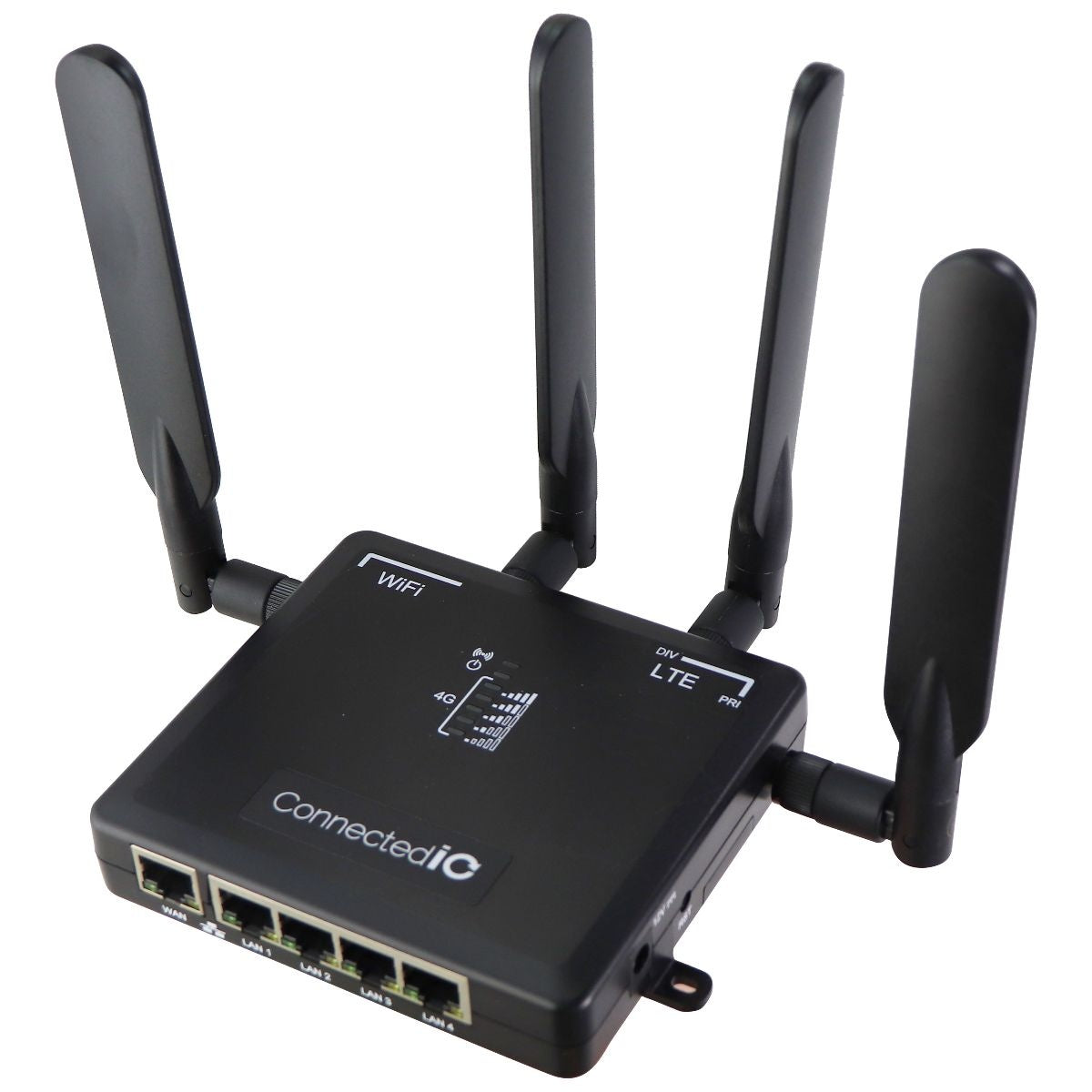 Connected IO WI-FI Router w/ 4G LTE/3G Cellular Modem (ER2500T-NA-CAT1) - Black Video Production & Editing - Switchers & Routers Connected IO    - Simple Cell Bulk Wholesale Pricing - USA Seller
