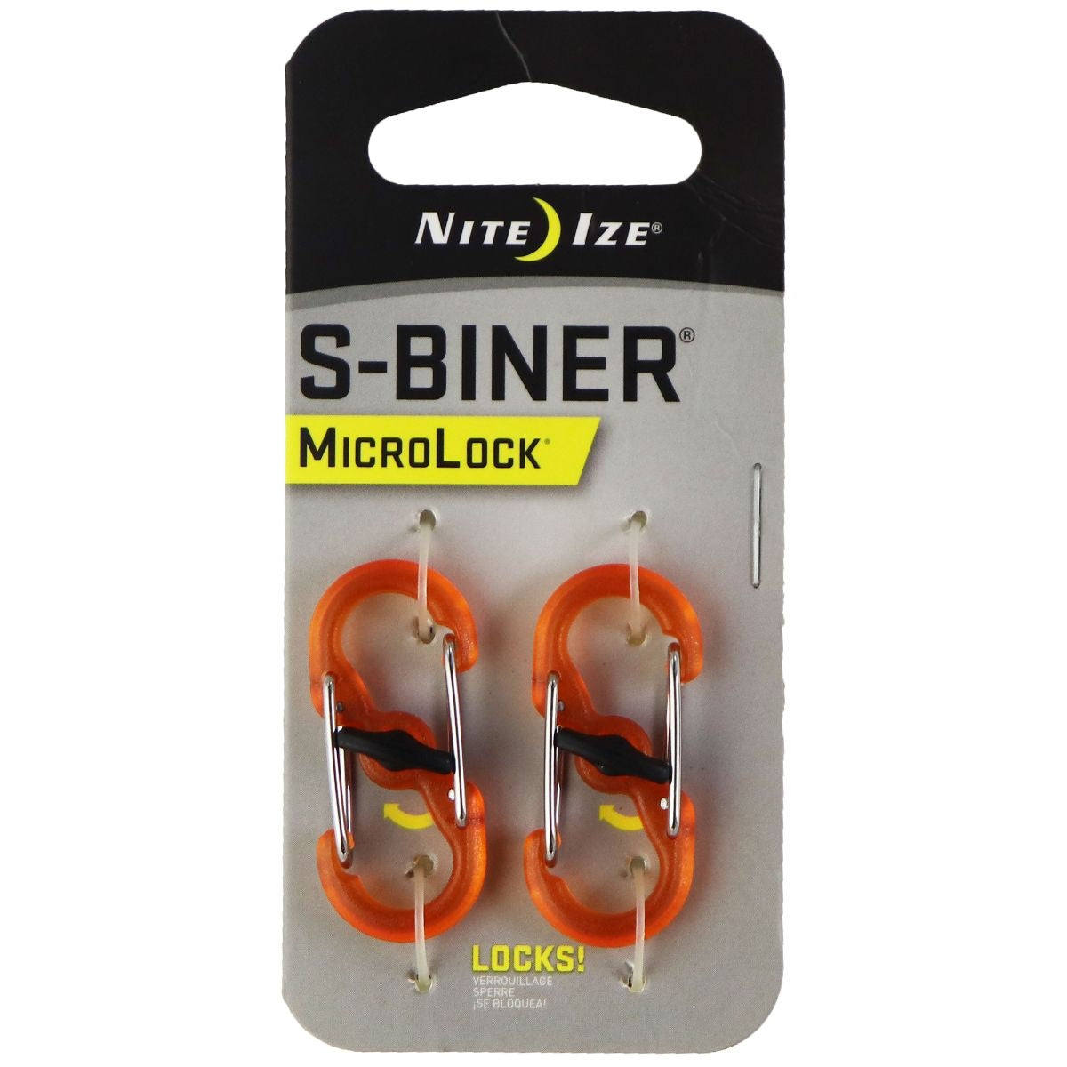 Nite Ize S-Biner MicroLock Polycarbonate (2 Pack), Orange Other Sporting Goods Nite Ize    - Simple Cell Bulk Wholesale Pricing - USA Seller