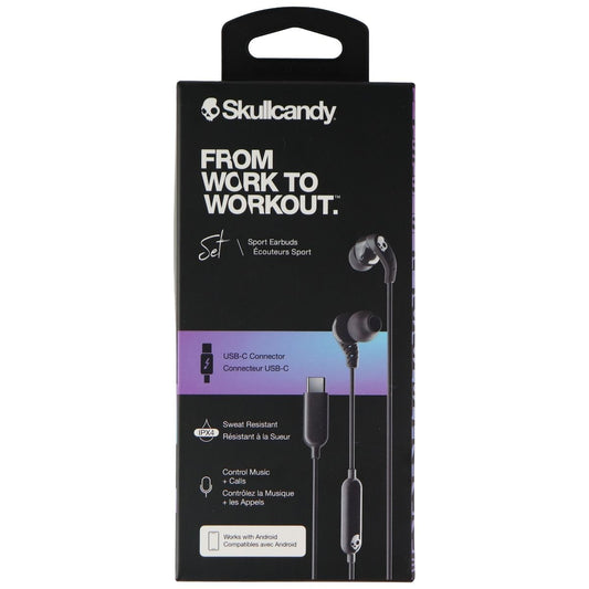 Skullcandy Set Series In-Ear Headphones with USB-C Connector - True Black Portable Audio - Headphones Skullcandy    - Simple Cell Bulk Wholesale Pricing - USA Seller