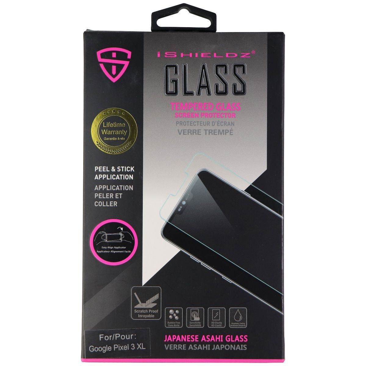 iShieldz Asahi Tempered Glass Screen Protector for Google Pixel 3 XL - Clear Cell Phone - Screen Protectors iShieldz    - Simple Cell Bulk Wholesale Pricing - USA Seller