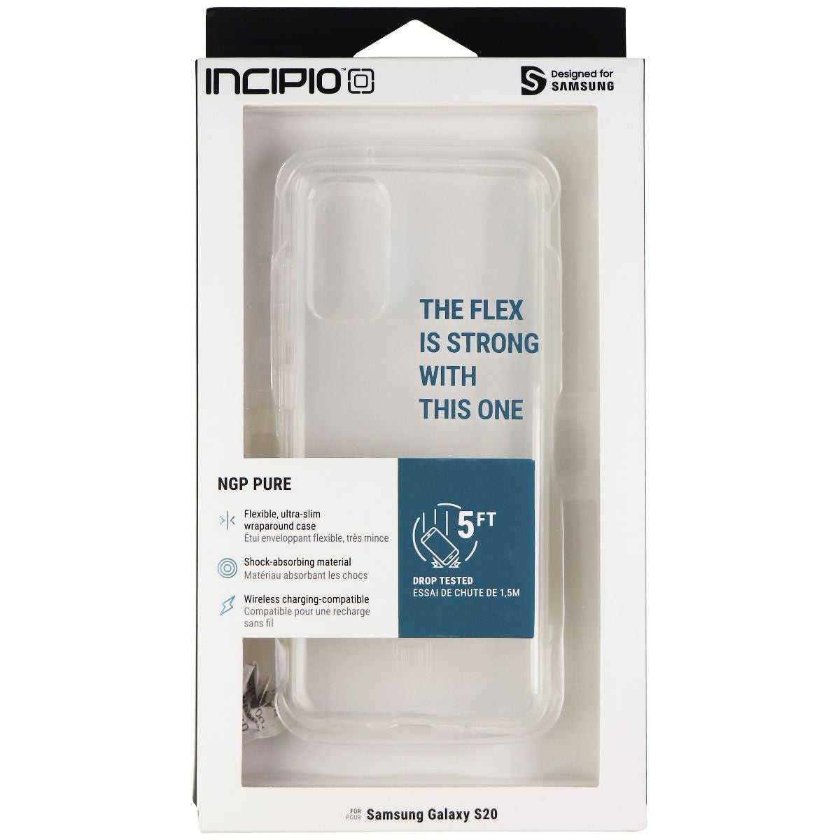 Incipio NGP Series Gel Case for Samsung Galaxy S20 Smartphone - Clear Cell Phone - Cases, Covers & Skins Incipio    - Simple Cell Bulk Wholesale Pricing - USA Seller