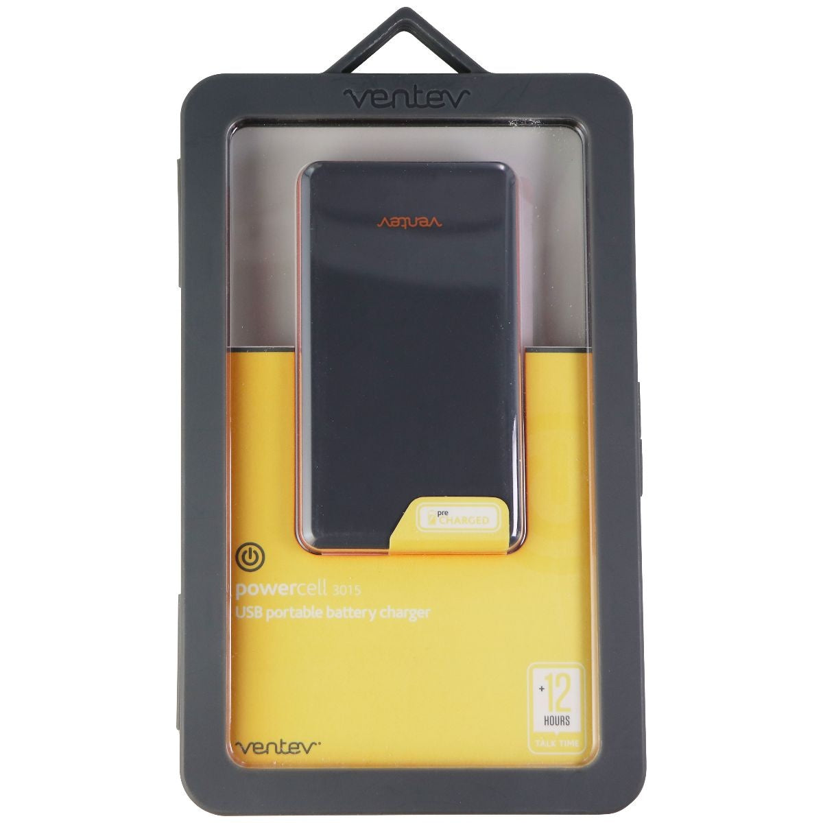 Ventev PowerCell 3015 Portable USB Battery (3000mAh) - Gray/Orange Cell Phone - Chargers & Cradles Ventev    - Simple Cell Bulk Wholesale Pricing - USA Seller