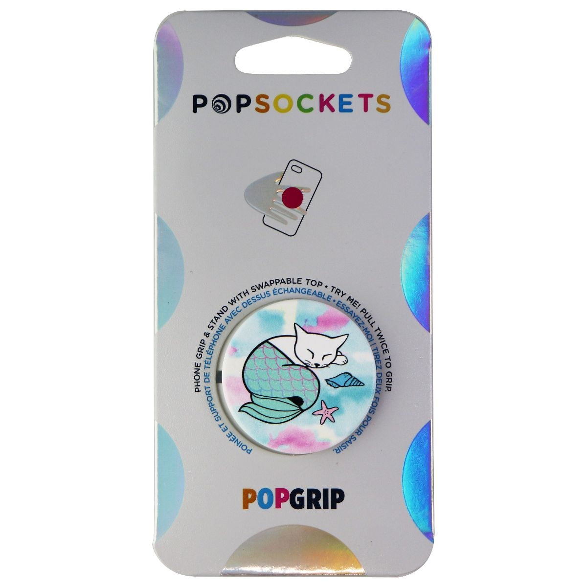 PopSockets PopGrip Expanding Stand and Grip with Swappable Top - Purrmaid Cell Phone - Mounts & Holders PopSockets    - Simple Cell Bulk Wholesale Pricing - USA Seller