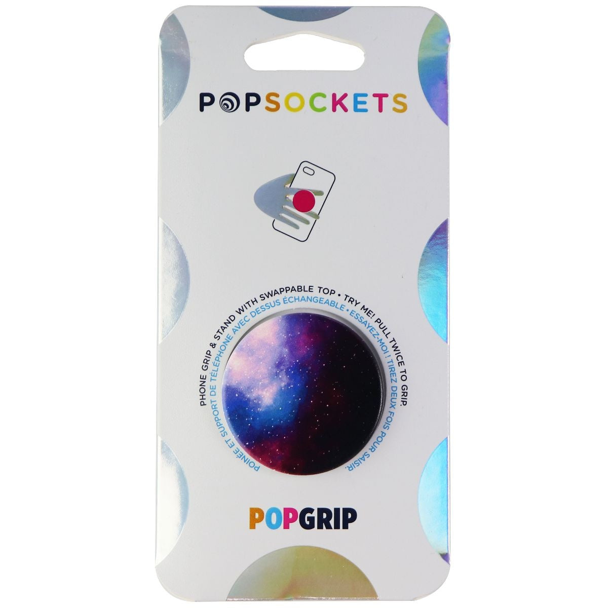 PopSockets: PopGrip with Swappable Top for Phones & Tablets - Violet Cosmos Cell Phone - Mounts & Holders PopSockets    - Simple Cell Bulk Wholesale Pricing - USA Seller