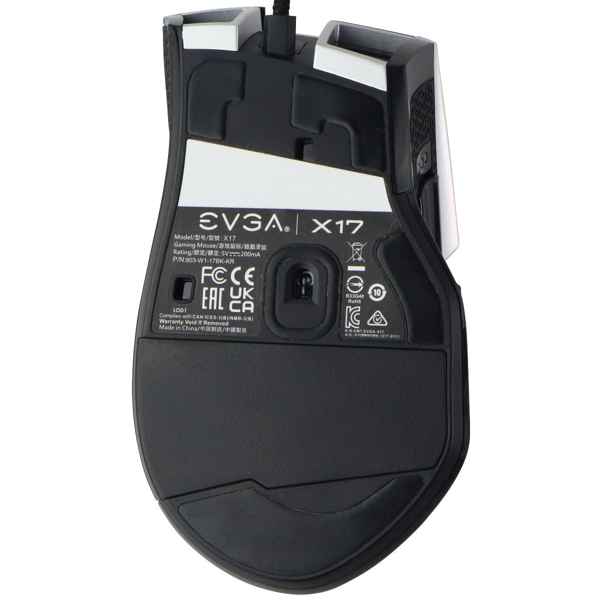 EVGA X17 Ergonomic Wired Gaming Mouse (903-W1-17BK-KR) - Black Keyboards/Mice - Keyboard & Mouse Bundles EVGA    - Simple Cell Bulk Wholesale Pricing - USA Seller