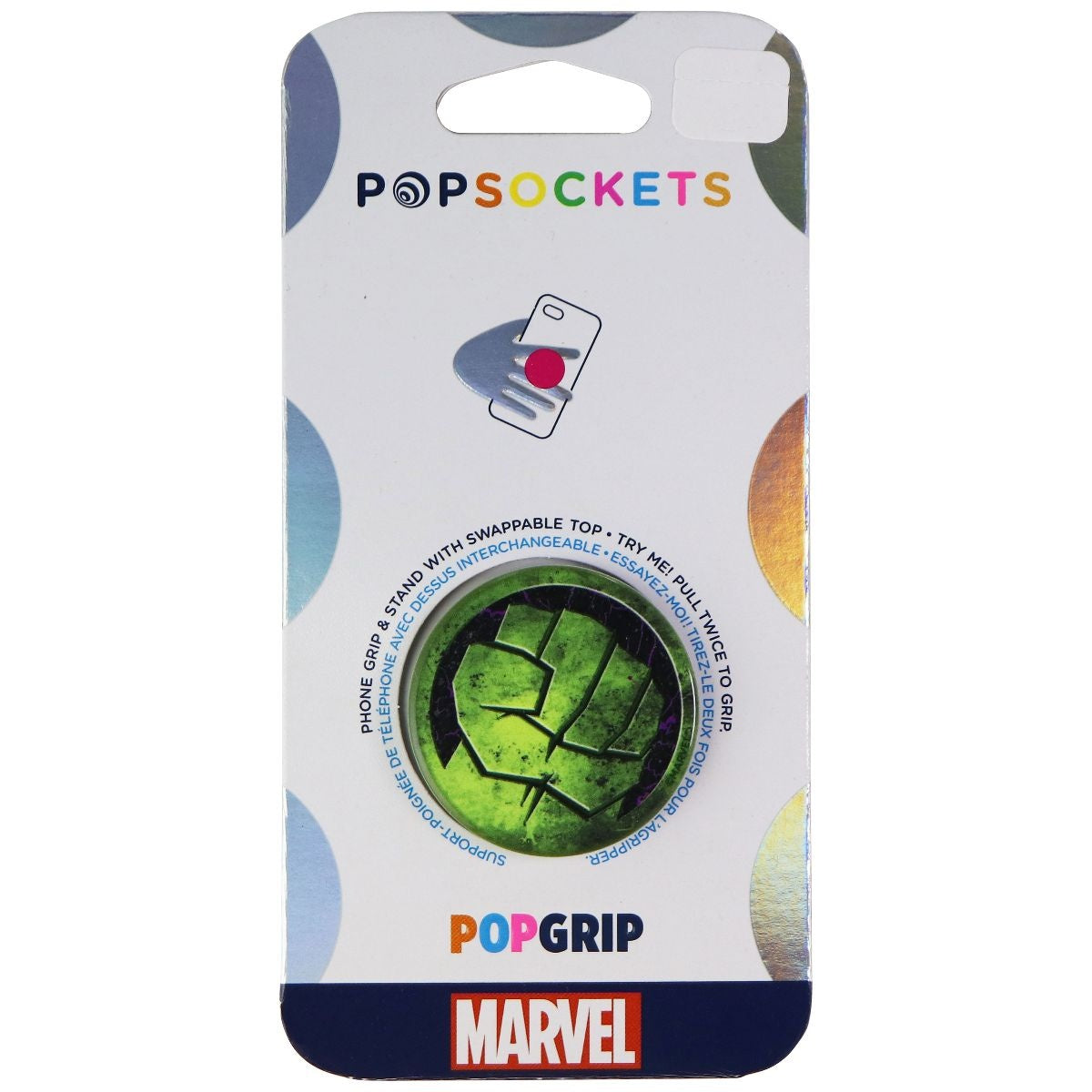 PopSocket Marvel Hulk Fist Icon PopGrip Grip for Phones & Tablets - Green Cell Phone - Mounts & Holders PopSockets    - Simple Cell Bulk Wholesale Pricing - USA Seller