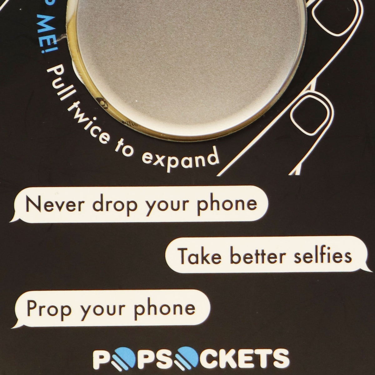 PopSockets: Collapsible Grip & Stand for Phones and Tablets - Aluminum Grey Cell Phone - Accessory Bundles PopSockets    - Simple Cell Bulk Wholesale Pricing - USA Seller