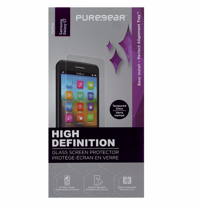 PureGear HD Tempered Glass Screen Protector for Samsung Galaxy S7 - Clear Cell Phone - Screen Protectors PureGear    - Simple Cell Bulk Wholesale Pricing - USA Seller