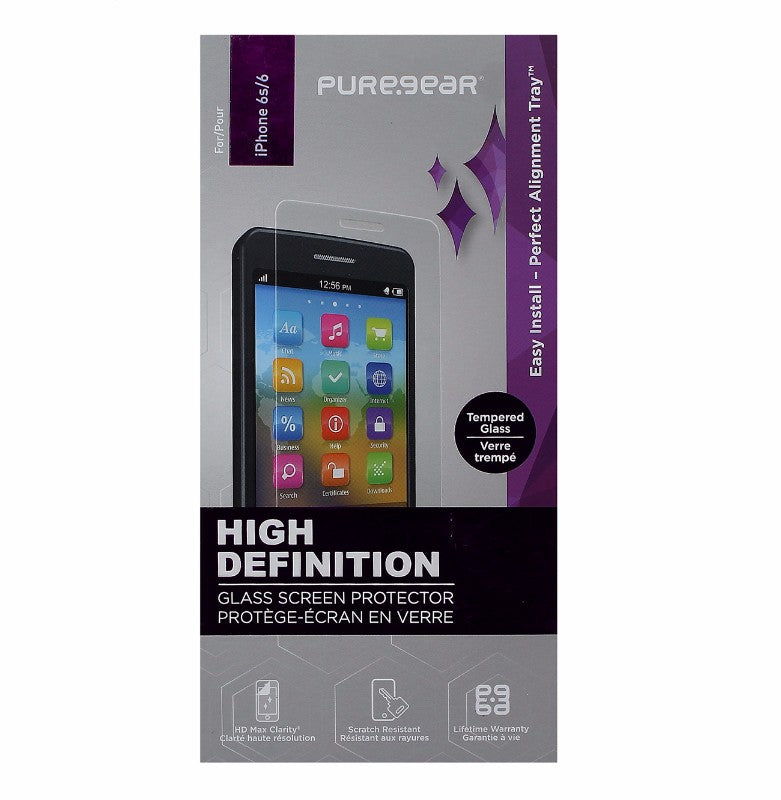 PureGear HD Tempered Glass Screen Protector for Apple iPhone 6s/6 - Clear Cell Phone - Screen Protectors PureGear    - Simple Cell Bulk Wholesale Pricing - USA Seller