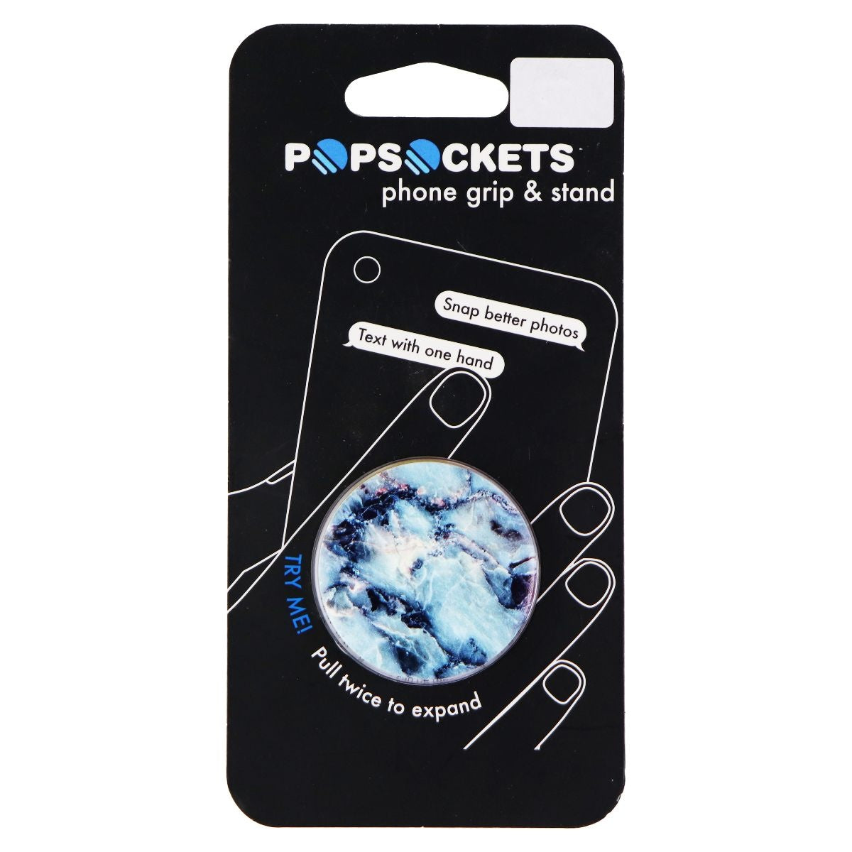 PopSockets Collapsible Grip & Stand for Phones and Tablets - Blue Marble 101444 Cell Phone - Mounts & Holders PopSockets    - Simple Cell Bulk Wholesale Pricing - USA Seller