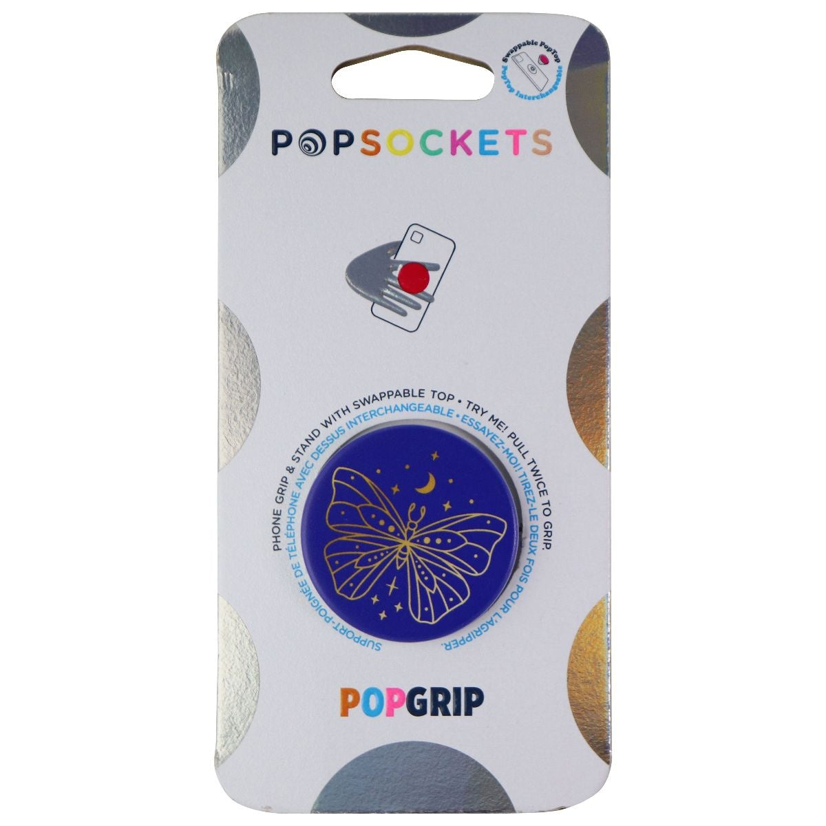 PopSockets PopGrip Swappable Top for Phones and Tablets - Vibey Butterfly Cell Phone - Mounts & Holders PopSockets    - Simple Cell Bulk Wholesale Pricing - USA Seller