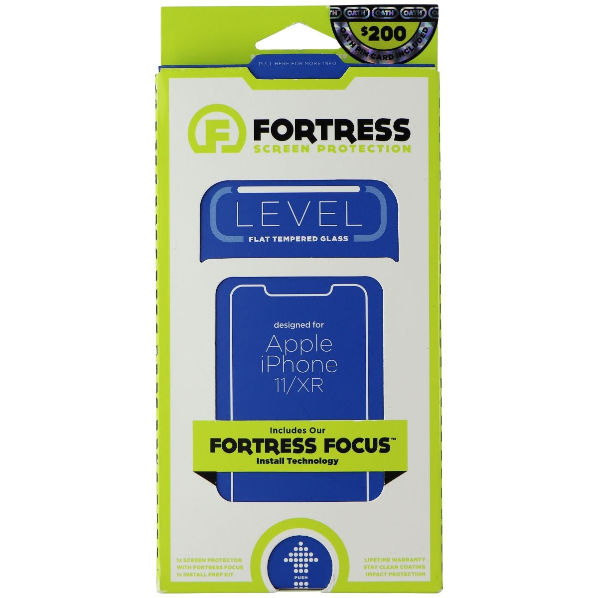 Fortress LEVEL Flat Focus Install Tempered Glass for iPhone 11 and iPhone XR Cell Phone - Screen Protectors Fortress    - Simple Cell Bulk Wholesale Pricing - USA Seller