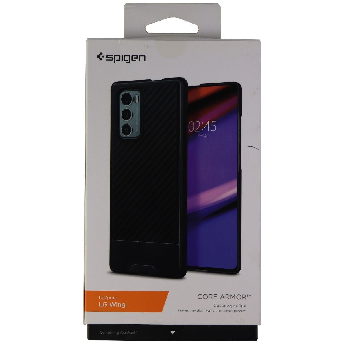 Spigen Core Armor Series Case for LG Wing (ACS01934) - Black Cell Phone - Cases, Covers & Skins Spigen    - Simple Cell Bulk Wholesale Pricing - USA Seller