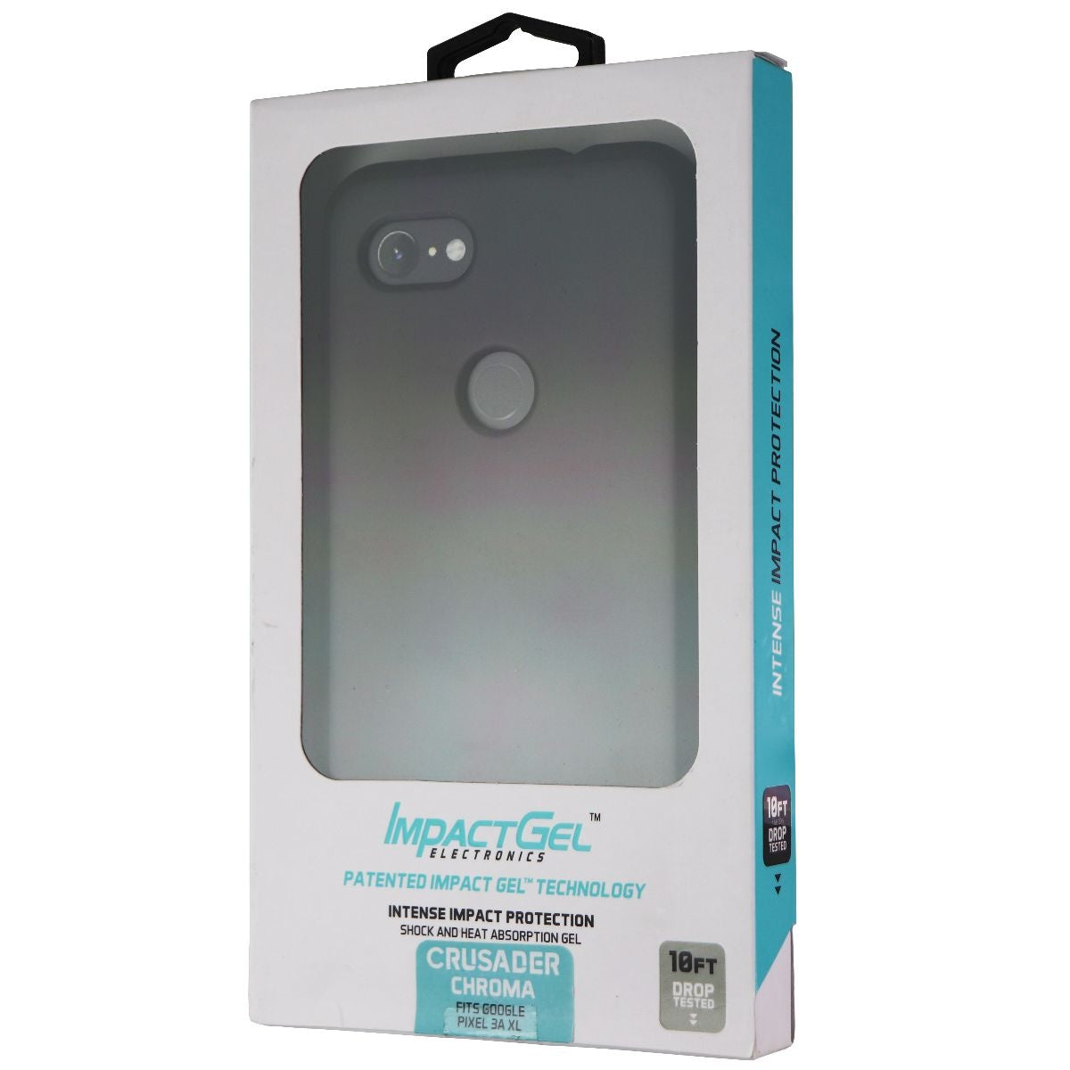 Impact Gel Crusader Chroma Series Case for Google Pixel 3A XL - Black Cell Phone - Cases, Covers & Skins Impact Gel    - Simple Cell Bulk Wholesale Pricing - USA Seller