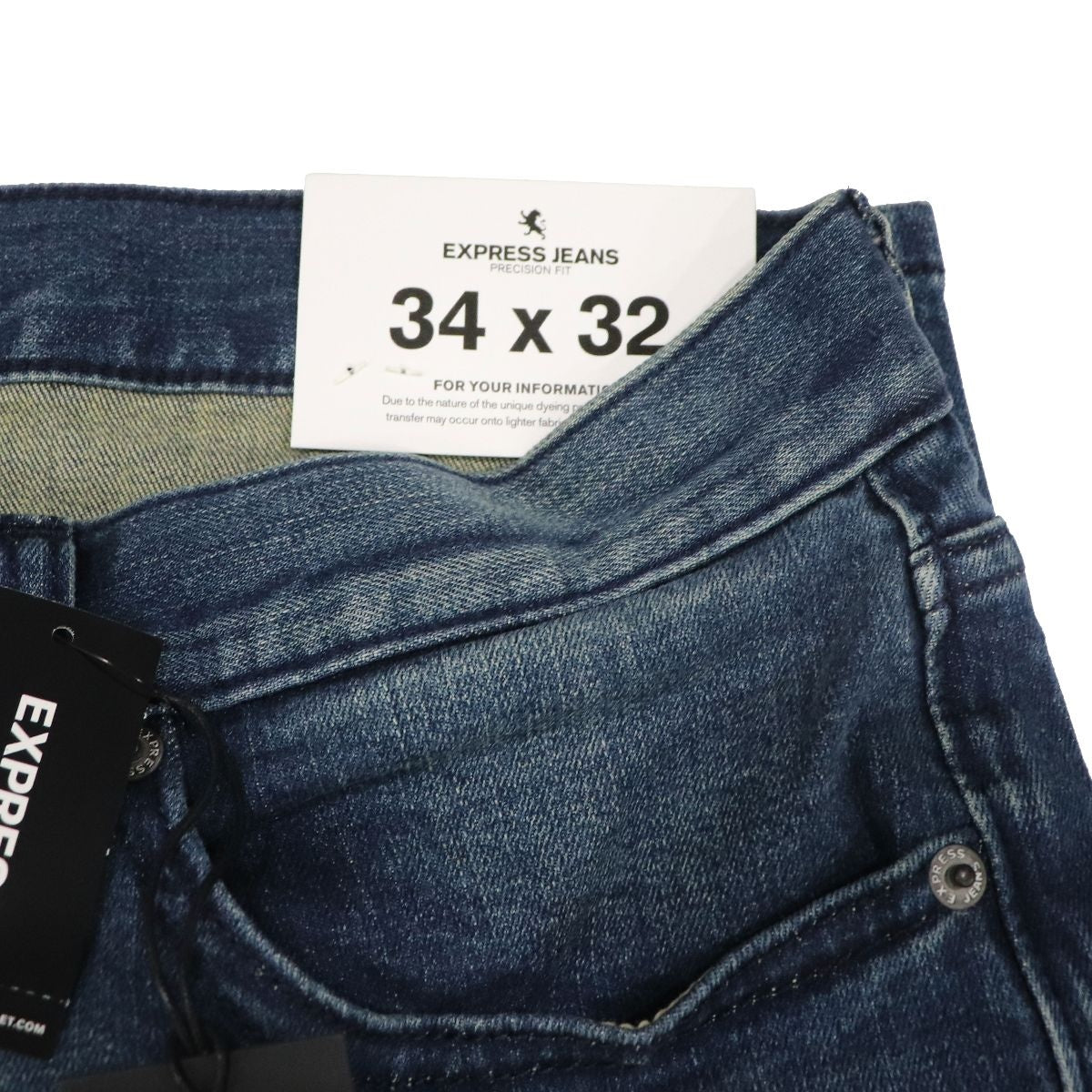 Express Jeans Mens Slim Fit Skinny/Stretch (W34 x L32) - Demin Blue/Blue Stitch Other Sporting Goods Express    - Simple Cell Bulk Wholesale Pricing - USA Seller